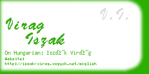 virag iszak business card